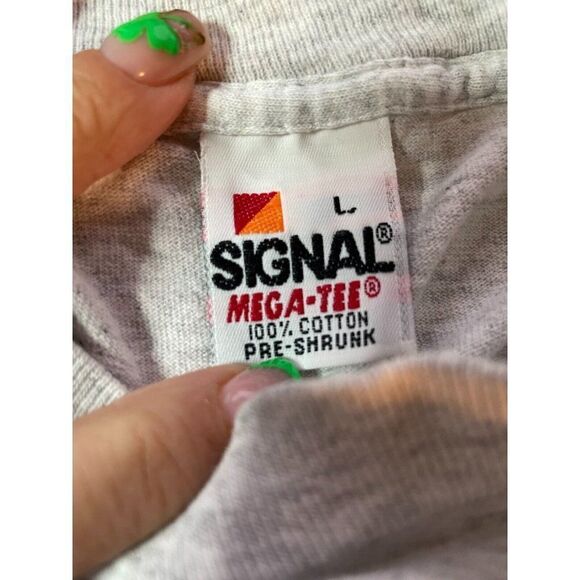 Vintage Single Stitch Sea Dragons Shirt Signal Mega-tee USA L - Picture 3 of 6